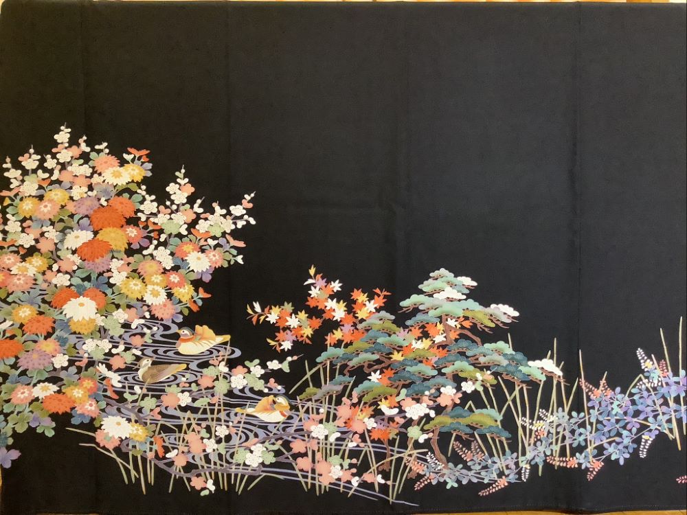 四季の花におしどり