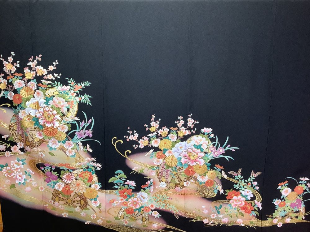 牡丹流水吉祥草花文